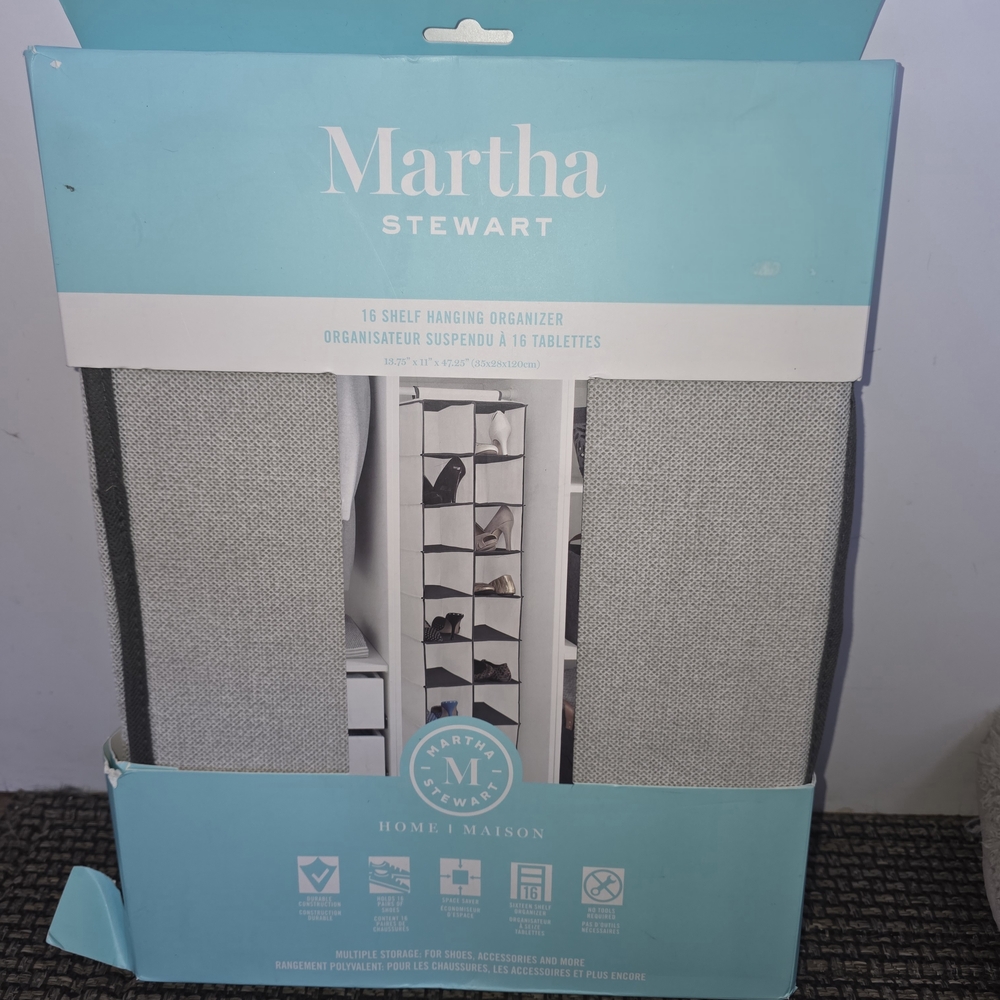 Martha Stewart Closet Shelf Hanging Organizer